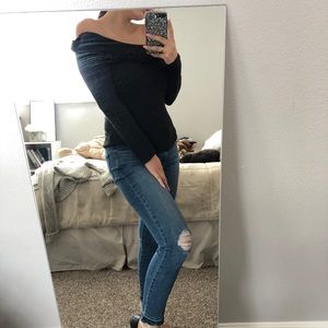 Hollister black off the shoulders top